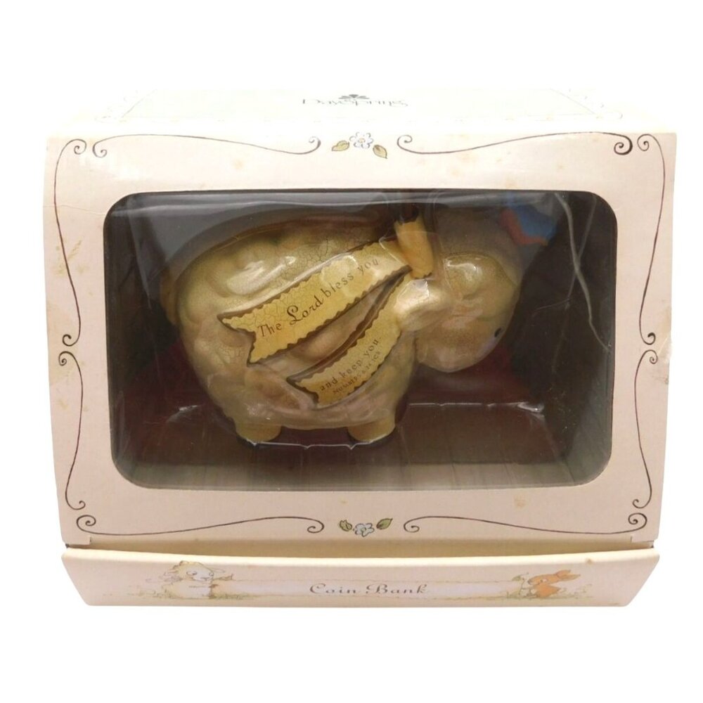 Vintage DaySpring Really Woolly Lamb Coin Bank in Original Box 2007 Christian